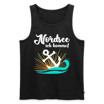 Nordsee Nordfriesland Nordseeküste - Männer Premium Bio Tank Top - Schwarz - Vorne - Michal (187cm)