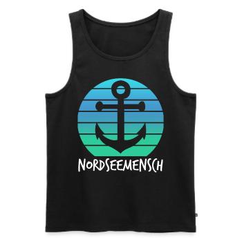 Nordsee Küste Nordseemensch Nordseeküste - Männer Premium Bio Tank Top - Schwarz - Vorne - Michal (187cm)