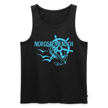Nordsee Norddeutschland Nordseeküste - Männer Premium Bio Tank Top - Schwarz - Vorne - Michal (187cm)