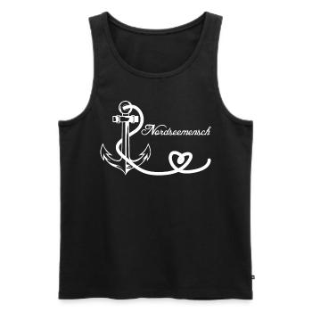 North Sea North Sea Man North Sea Coast - Men's Premium Organic Tank Top - black - Front - AI Model Male 178 light (178cm)