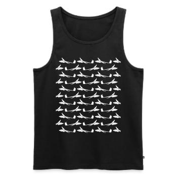 Gliders Gliders - Men's Premium Organic Tank Top - black - Front - Michal (187cm)