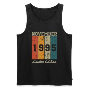 Geburtstag: November 1995 - Limited Edition Retro - Männer Premium Bio Tank Top - Schwarz - Vorne - Michal (187cm)