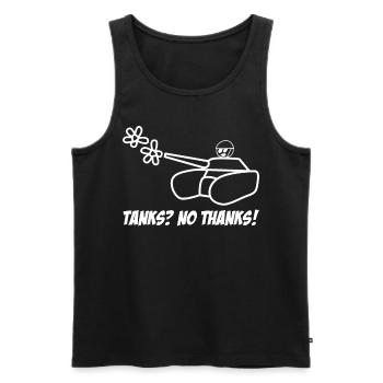 Pacifists Peace Symbol Peace - Men's Premium Organic Tank Top - black - Front - AI Model Male 178 light (178cm)