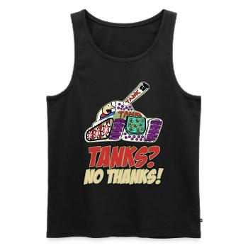 Peace pacifists symbol of peace - Men's Premium Organic Tank Top - black - Front - AI Model Male 178 light (178cm)