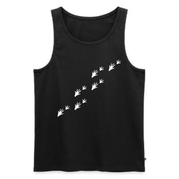 Ratte Fußspuren Ratten Spuren - Männer Premium Bio Tank Top - Schwarz - Vorne - AI Model Male 178 light (178cm)