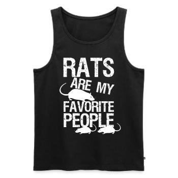Ratte lustiger Spruch Ratten - Männer Premium Bio Tank Top - Schwarz - Vorne - Michal (187cm)