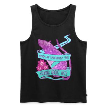 Ratte Rattenbesitzer Spruch Ratten - Männer Premium Bio Tank Top - Schwarz - Vorne - Michal (187cm)