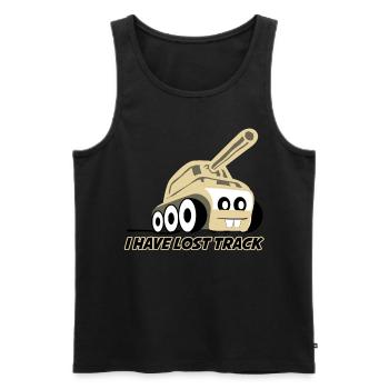 Panzer Kampfpanzer lustig Panzerkette - Männer Premium Bio Tank Top - Schwarz - Vorne - AI Model Male 178 light (178cm)