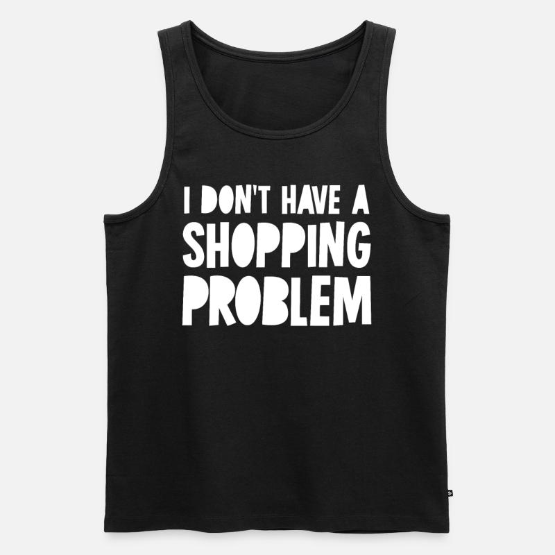 Shopping Problem Shoppen - Männer Premium Bio Tank Top - Schwarz
