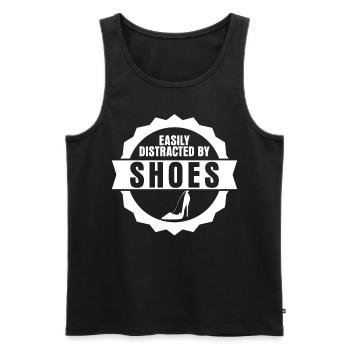 Shopping Schuhe High Heels Einkaufen - Männer Premium Bio Tank Top - Schwarz - Vorne - Michal (187cm)