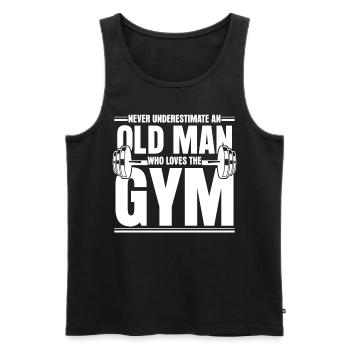 Fitness Strongman Bodybuilder Gym - Débardeur bio Premium Homme - noir - Devant - Michal (187cm)