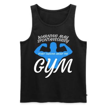 Gym Workout Musculation Fitness Sport - Débardeur bio Premium Homme - noir - Devant - Michal (187cm)