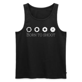 Photographer Camera Photos Photographers - Men's Premium Organic Tank Top - black - Front - Michal (187cm)