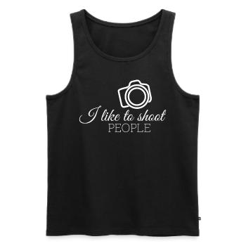 Camera Photography Photography Photographer - Men's Premium Organic Tank Top - black - Front - Michal (187cm)