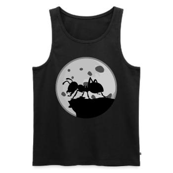 Fourmi devant la lune Fourmis - Débardeur bio Premium Homme - noir - Devant - Michal (187cm)