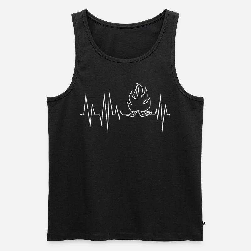 Campfire Fire pit Fire bowl - Men's Premium Organic Tank Top - black