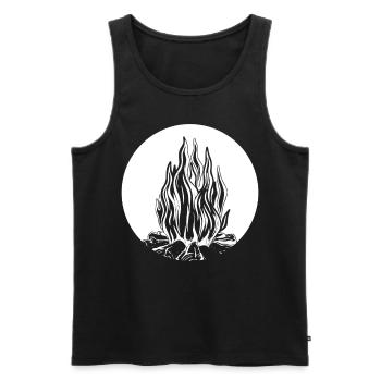 Foyer de feu de camp - Débardeur bio Premium Homme - noir - Devant - Michal (187cm)