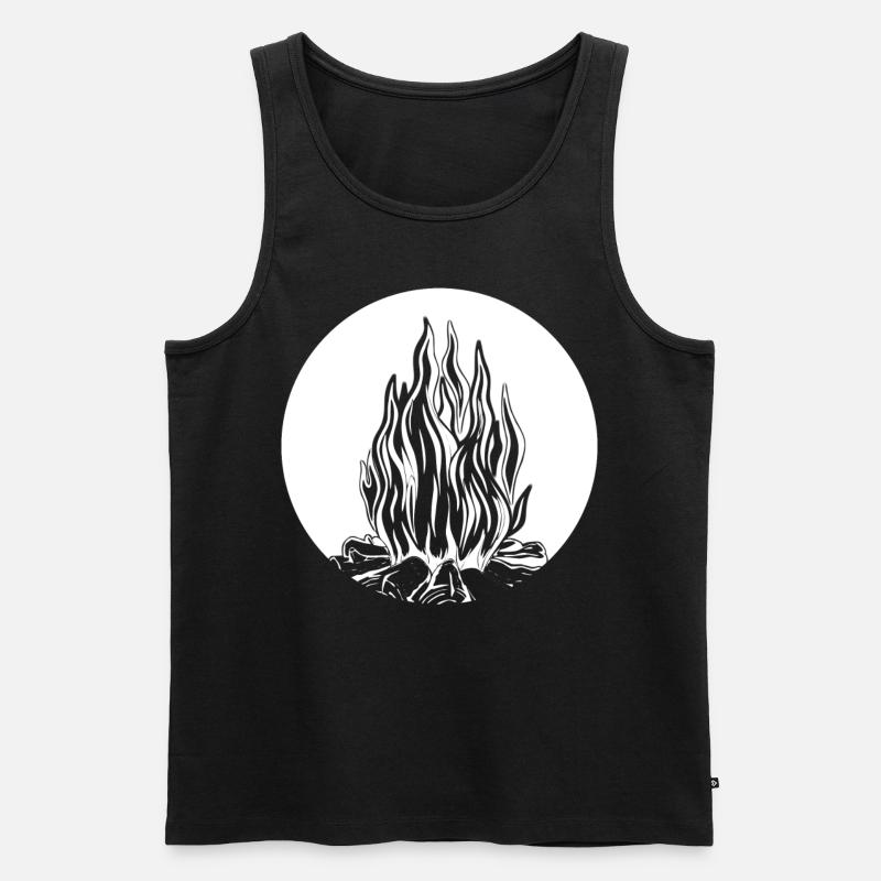 Campfire Fire Fire Pit - Men's Premium Organic Tank Top - black