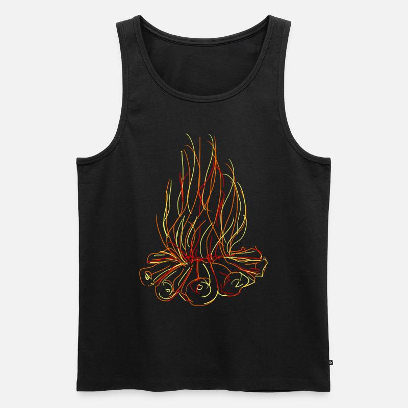 Fire Fire pit Campfire - Men's Premium Organic Tank Top - black