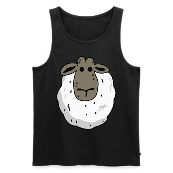 Sheep Sheep Funny Sheep - Men's Premium Organic Tank Top - black - Front - AI Model Male 178 light (178cm)
