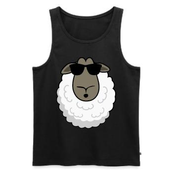 Sheep with sunglasses Sheep sheep - Men's Premium Organic Tank Top - black - Front - Michal (187cm)