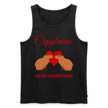 Capybaras Capybara - Männer Premium Bio Tank Top - Schwarz - Vorne - AI Model Male 178 light (178cm)