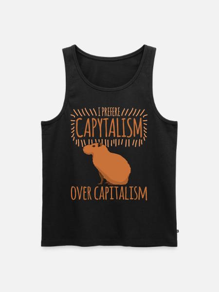 Capybara Capitalism Capybaras - Men's Premium Organic Tank Top - black