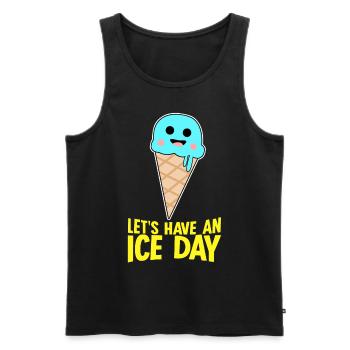 Ice Cream Nice Day - Männer Premium Bio Tank Top - Schwarz - Vorne - AI Model Male 178 light (178cm)