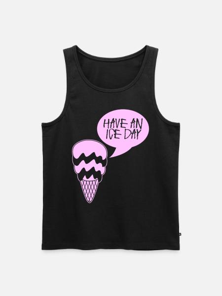 Eis Eisbecher Eiscreme - Männer Premium Bio Tank Top - Schwarz