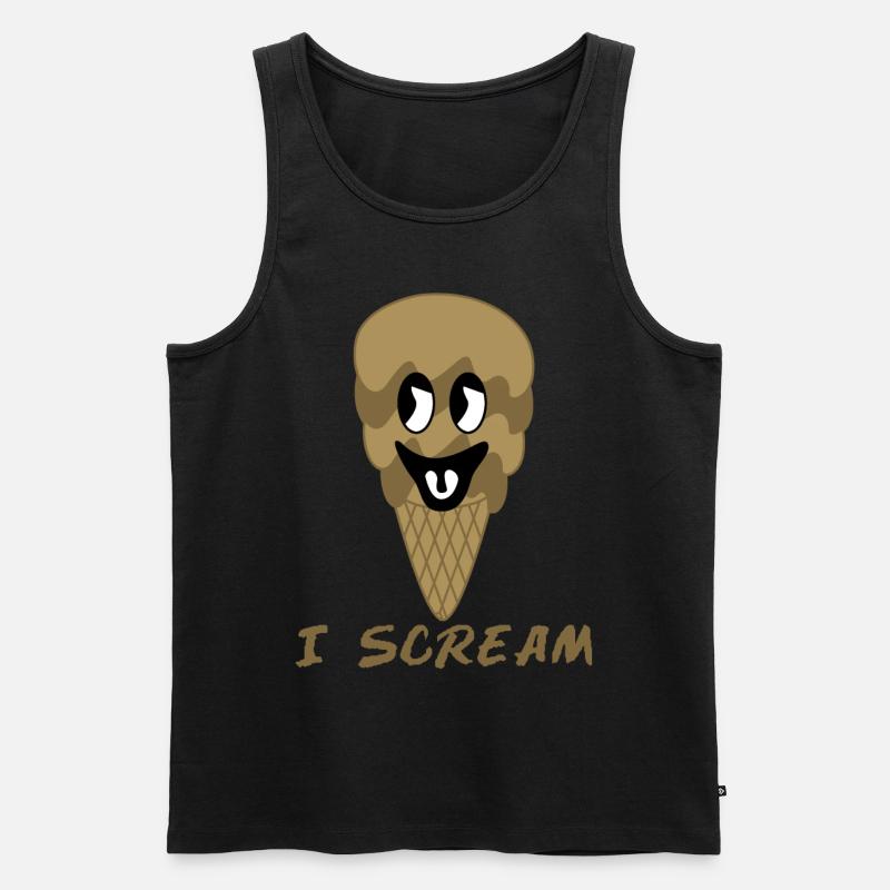 Eis Eiscreme Schokoeis Schokoladeneis - Männer Premium Bio Tank Top - Schwarz
