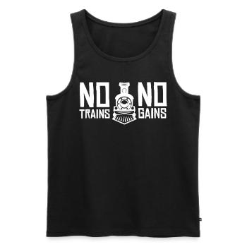 Railwayman Railroad Locomotive - Men's Premium Organic Tank Top - black - Front - AI Model Male 178 light (178cm)