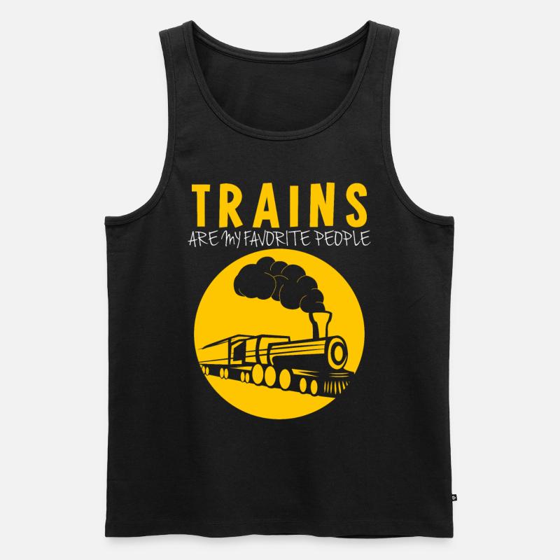 Modeleisenbahn Eisenbahn Lokführer - Männer Premium Bio Tank Top - Schwarz