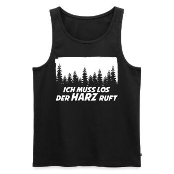 Harz ruft Brocken Wanderung Wandern - Männer Premium Bio Tank Top - Schwarz - Vorne - Michal (187cm)