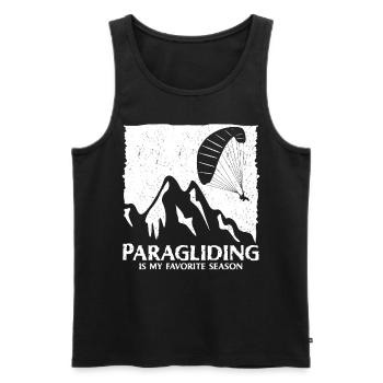 Gleitschirmfliegen Parapente - Débardeur bio Premium Homme - noir - Devant - Michal (187cm)
