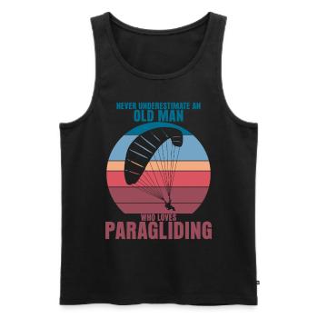 Parapente Parapente Retro Gleitsegeln - Débardeur bio Premium Homme - noir - Devant - Michal (187cm)