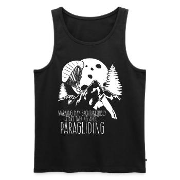 Paraglider, paragliding, paragliding - Men's Premium Organic Tank Top - black - Front - AI Model Male 178 light (178cm)
