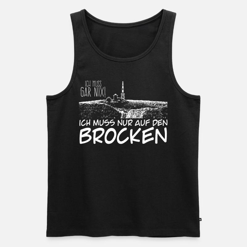 Harz Wandern Harzer Brocken - Männer Premium Bio Tank Top - Schwarz