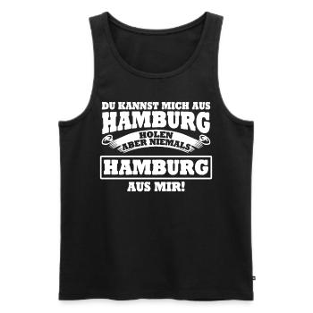 Hamburg Hamburger - Männer Premium Bio Tank Top - Schwarz - Vorne - AI Model Male 178 light (178cm)