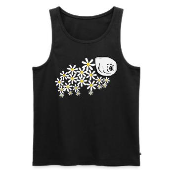 Bärtierchen Tardigrade Blüten - Männer Premium Bio Tank Top - Schwarz - Vorne - Michal (187cm)