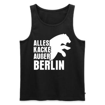 Berlin Spandau Berliner - Männer Premium Bio Tank Top - Schwarz - Vorne - AI Model Male 178 light (178cm)