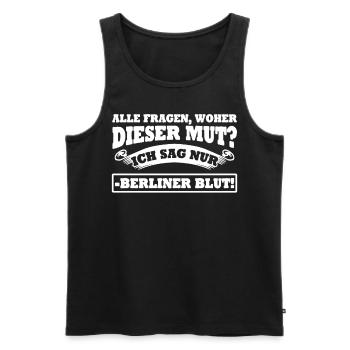 Berliner Blut - Männer Premium Bio Tank Top - Schwarz - Vorne - AI Model Male 178 light (178cm)