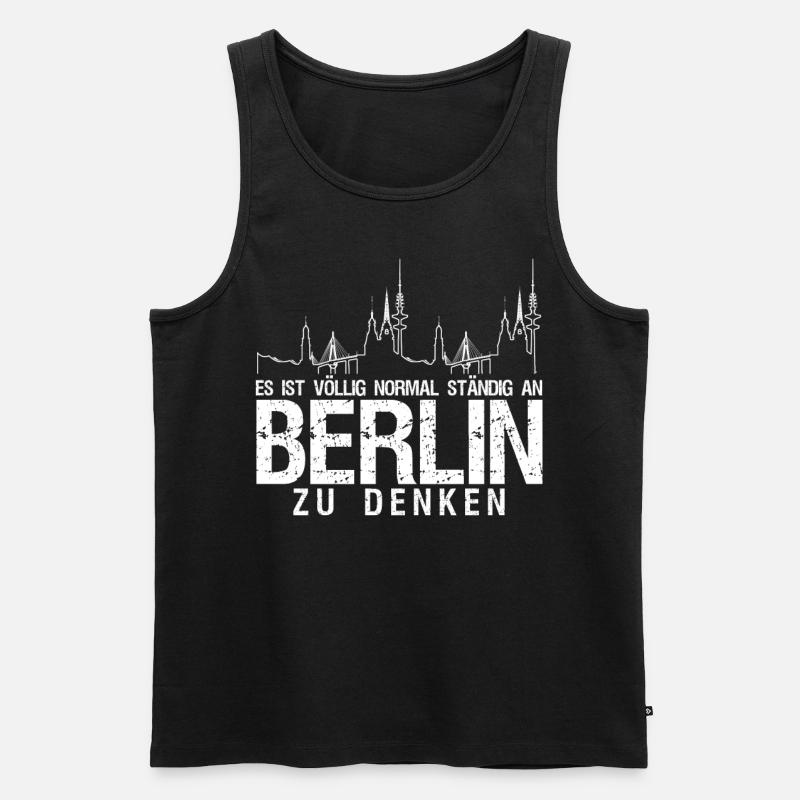 Berlin Pankow Berliner - Männer Premium Bio Tank Top - Schwarz