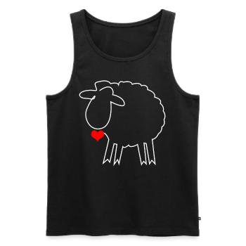 Schaf Schäfer Schafe - Männer Premium Bio Tank Top - Schwarz - Vorne - AI Model Male 178 light (178cm)