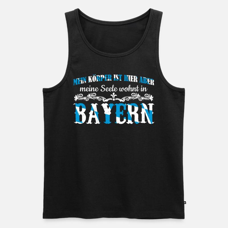 Bayern bayrischer München Spruch - Männer Premium Bio Tank Top - Schwarz