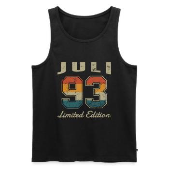 Date de naissance : Juillet 1993 - Edition Limitée Rétro - Débardeur bio Premium Homme - noir - Devant - Michal (187cm)