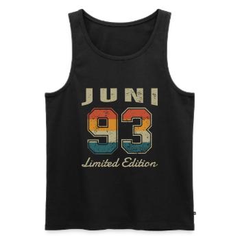 Date de naissance : Juin 1993 - Edition Limitée Rétro - Débardeur bio Premium Homme - noir - Devant - Michal (187cm)