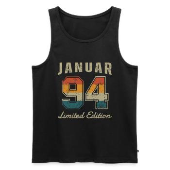 Geburtstag: Januar 1994 - Limited Edition Retro - Männer Premium Bio Tank Top - Schwarz - Vorne - Michal (187cm)