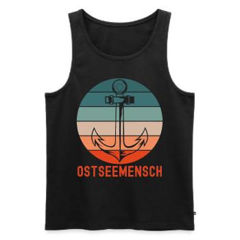 Ostseeküste Ostseemensch Ostsee - Männer Premium Bio Tank Top - Schwarz - Vorne - Michal (187cm)