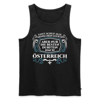 Österreich Urlaub Österreicher - Männer Premium Bio Tank Top - Schwarz - Vorne - Michal (187cm)