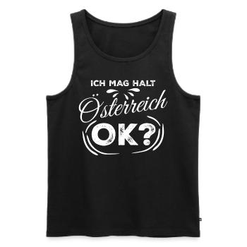 Österreich Urlaub - Männer Premium Bio Tank Top - Schwarz - Vorne - Michal (187cm)